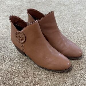 Jack Rogers Brown Ankle Booties
